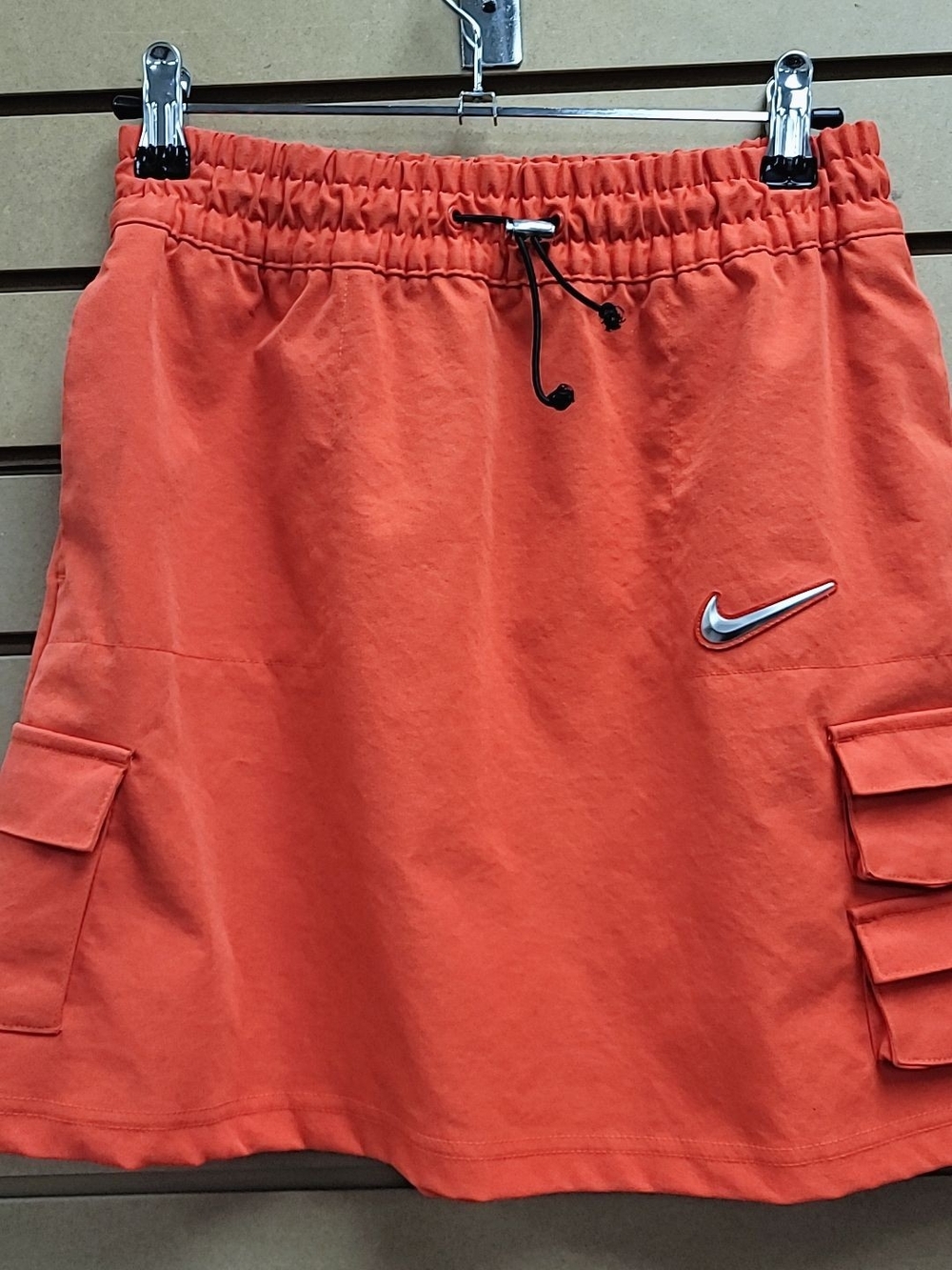 Nike Orange Cargo Drawstring Skirt